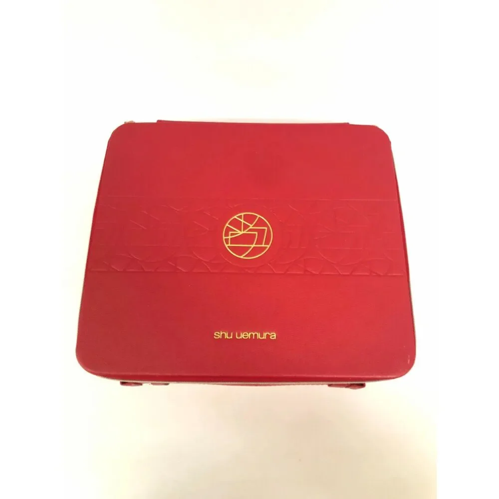 Shu Uemura Red Handheld Makeup Case Storage Box Cosmetic Bag